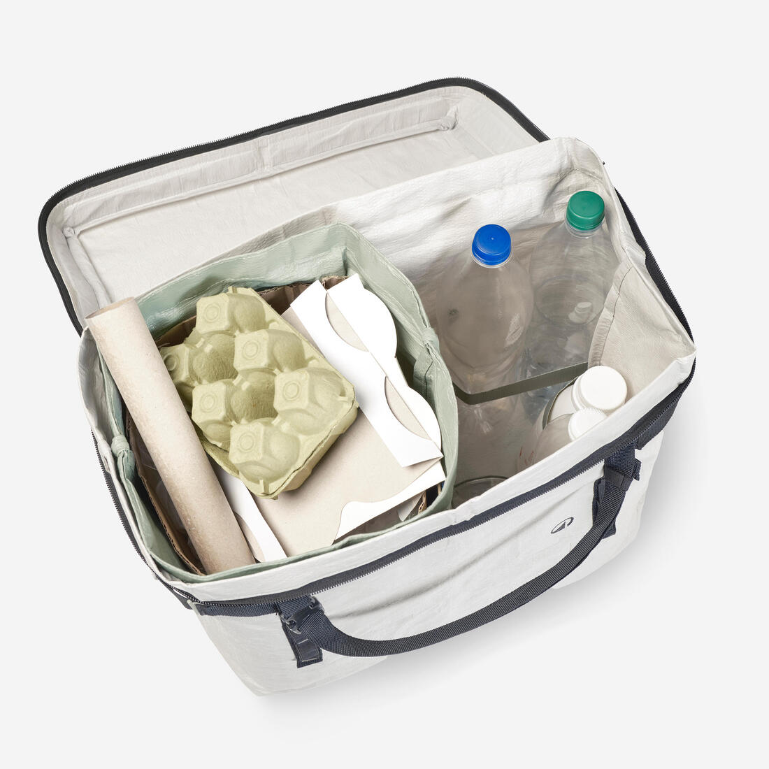 Poubelle de camping, 2 compartiments, modulable de 30 à 50 L
