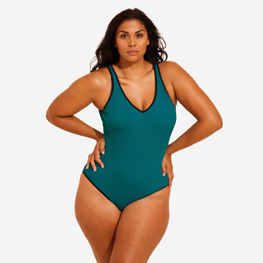 Maillot de bain 1 pièce aquagym femme Ines kaki