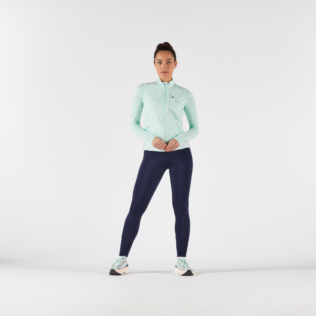 Veste running sans manche coupe vent Femme, KIPRUN Run wind 500