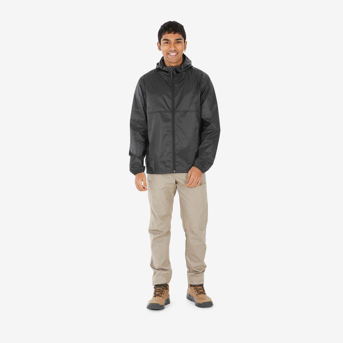 Veste de randonnée coupe-vent imperméable homme, Raincut Full Zip