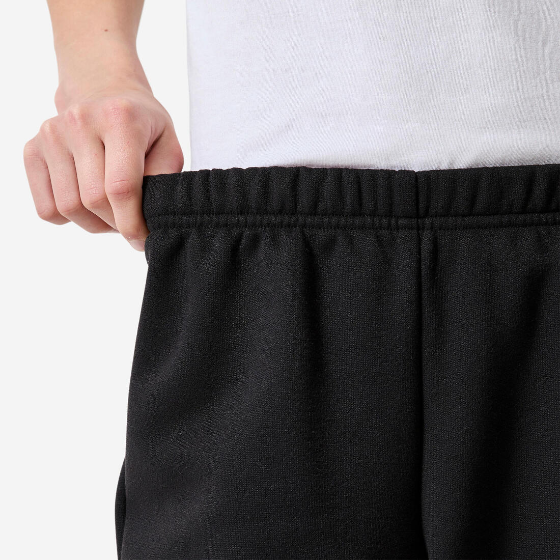 Pantalon de jogging chaud en molleton enfant, noir