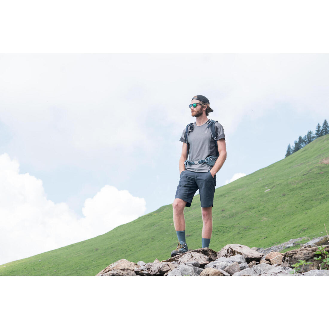 Short long de randonnée homme, MH500