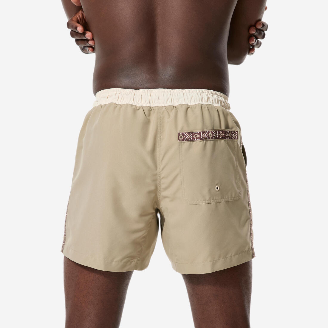 Boardshort surf short de bain court 15" homme, 100 Palmito