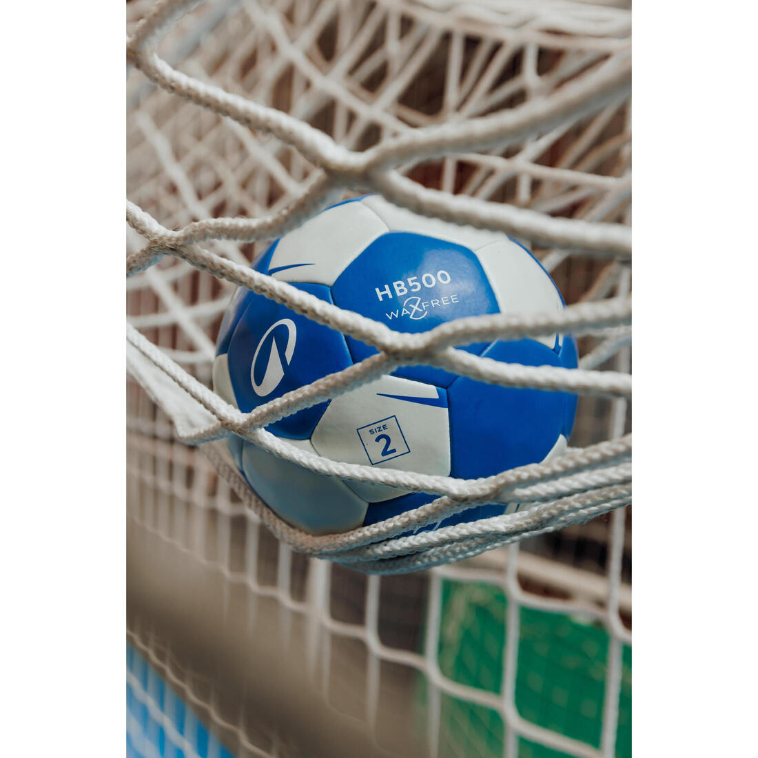 Ballon de handball sans résine taille 2 - Waxfree Ultragrip bleu / blanc