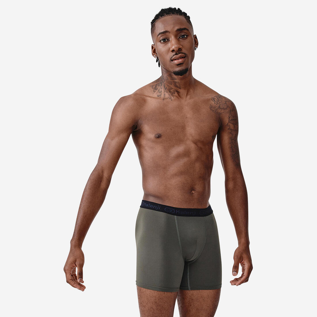 Boxer respirant en microfibre Homme – vert urbain