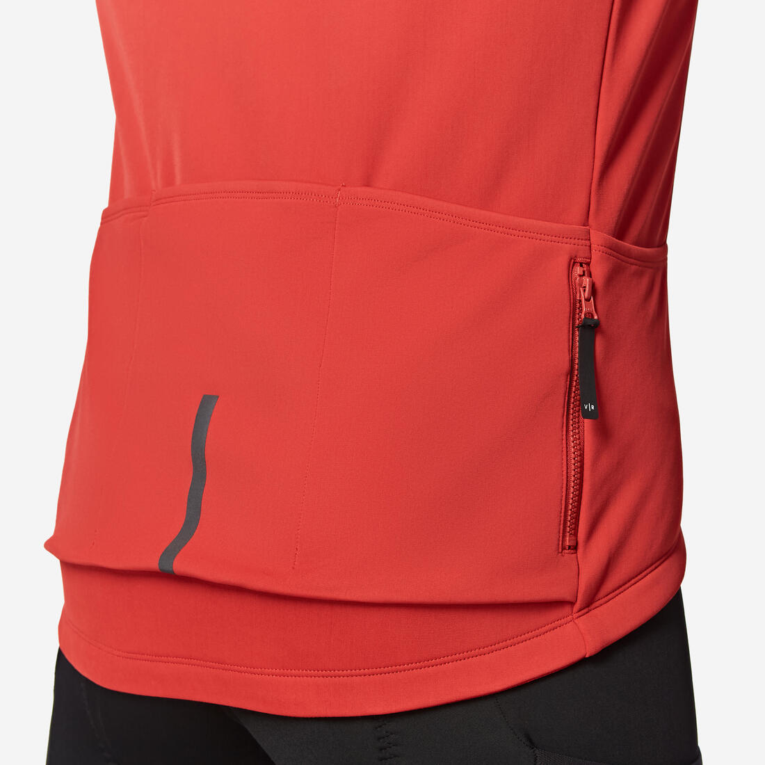 Maillot de vélo de route manches longues mi-saison homme, noir EDR
