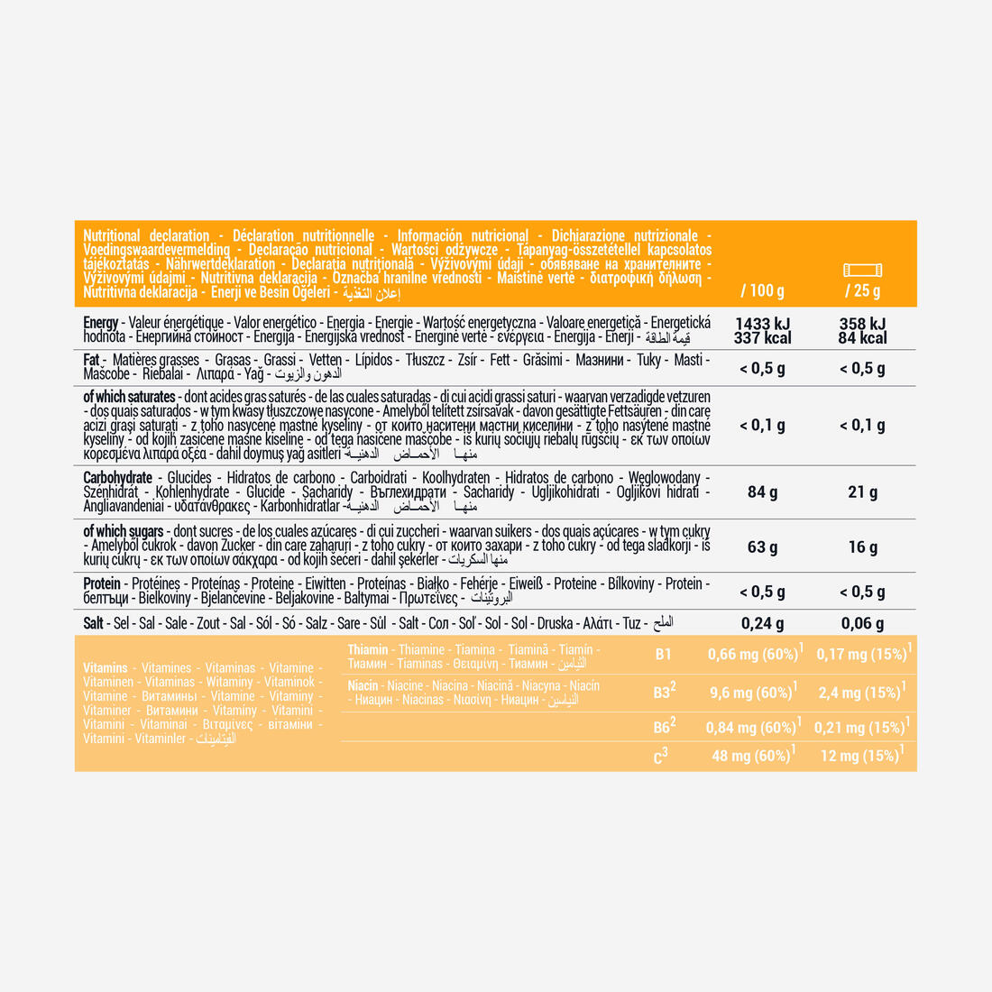 Pate de fruits énergétique ecosize agrumes 12x25g