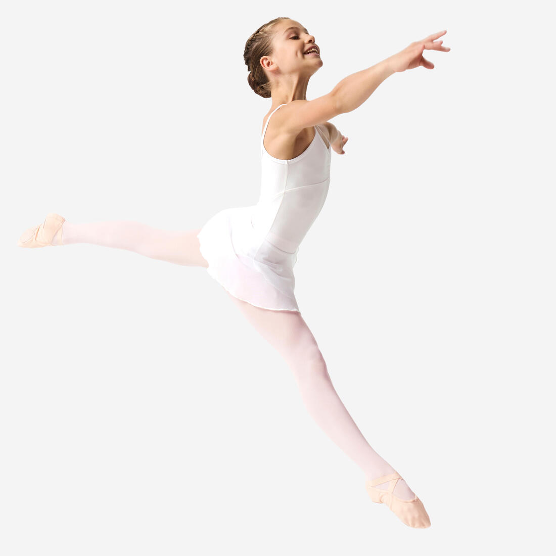 Tunique de danse classique fille corail.