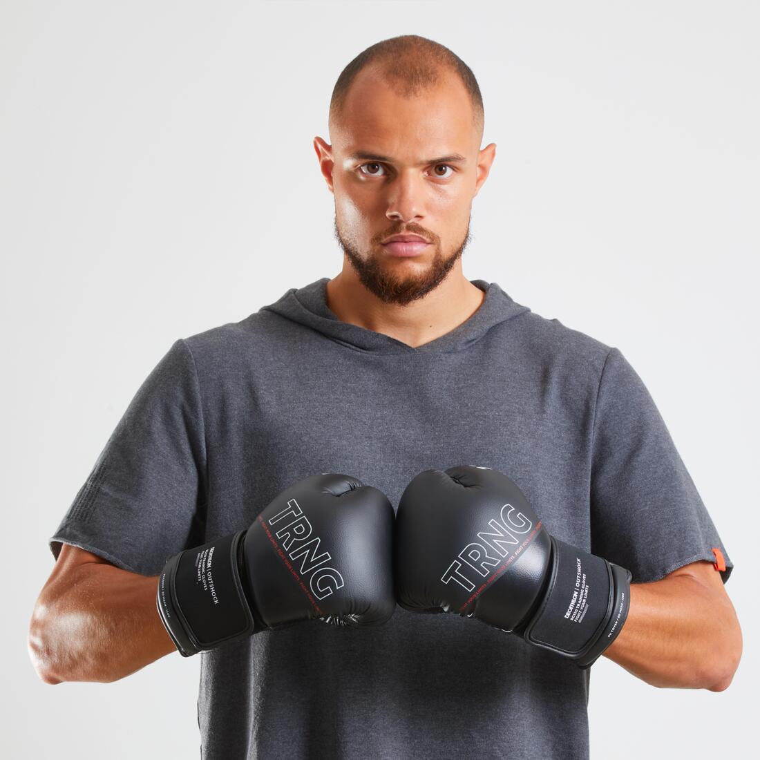 GANTS DE BOXE 120  NOIRS, GANTS D'ENTRAINEMENT