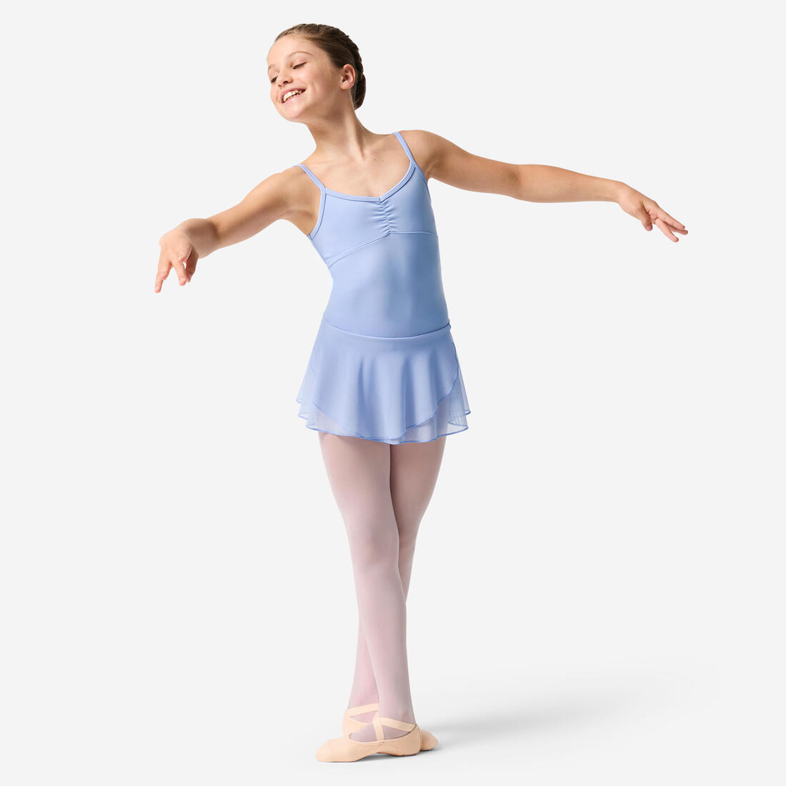 Tunique de danse classique fille corail.