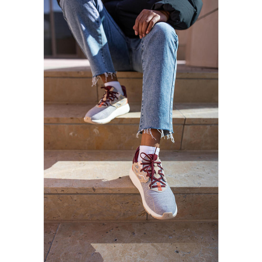 Chaussures marche urbaine femme Actiwalk 500 gris