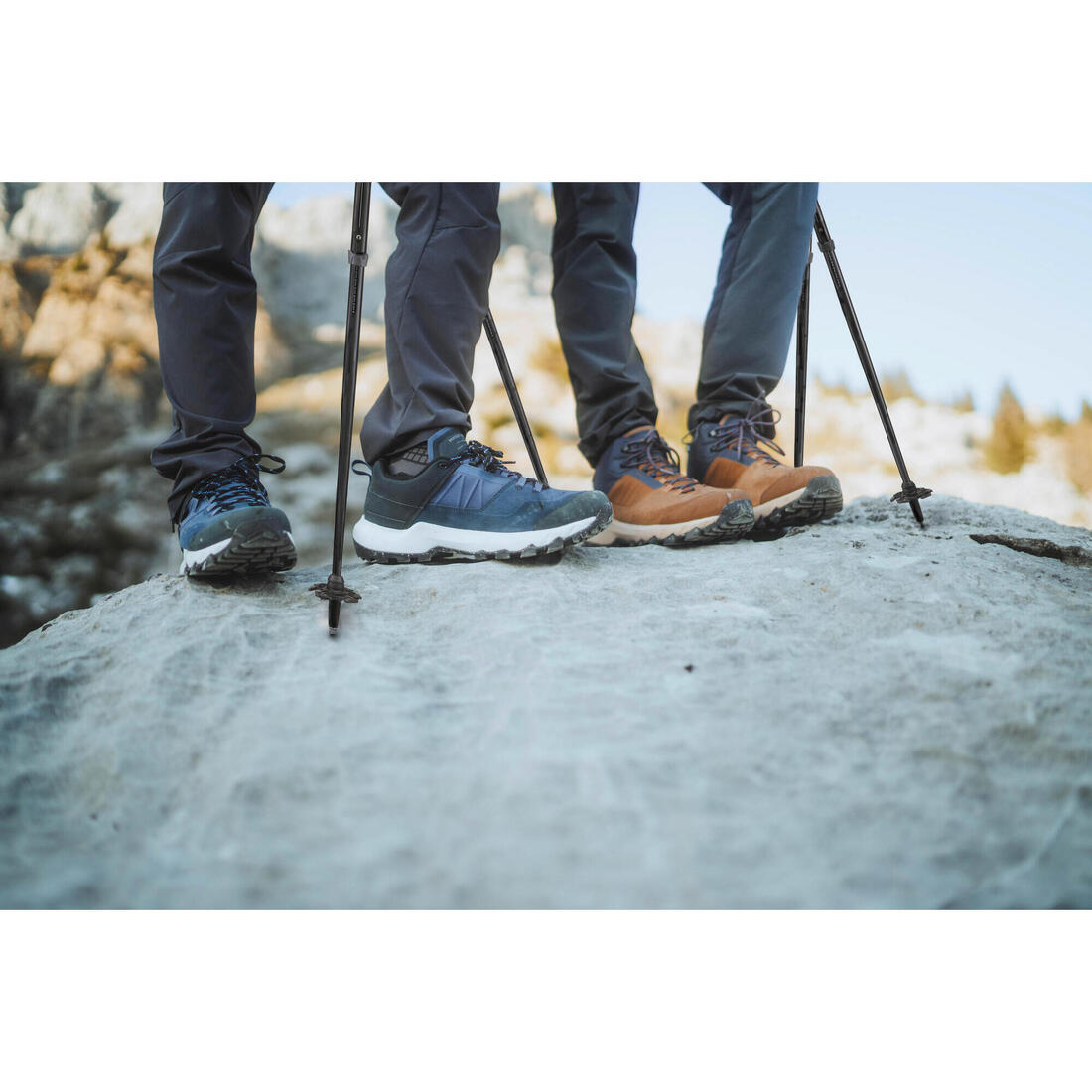 Chaussures de randonnée montagne imperméables, homme MH500 bleues