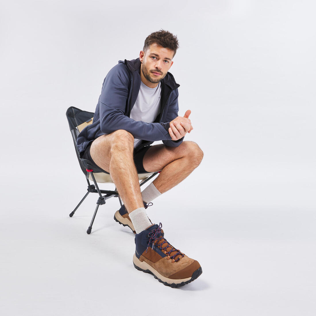 Chaussures imperméables de randonnée montagne - mh500 mid - homme