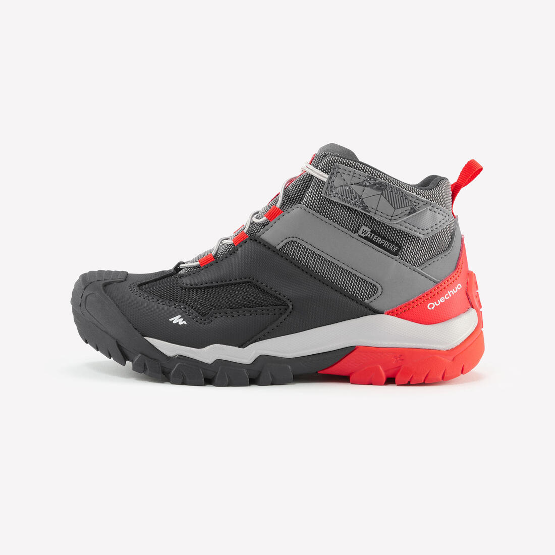 Chaussures imperméables de randonnée -CROSSROCK MID grises- enfant 28 AU 34 – gris fonte