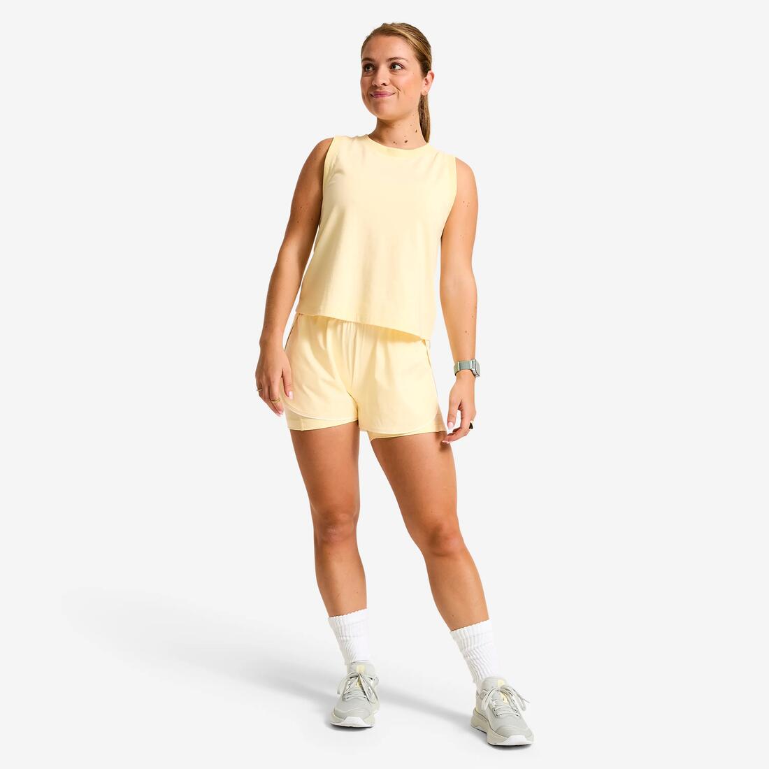 Debardeur crop top femme - parme