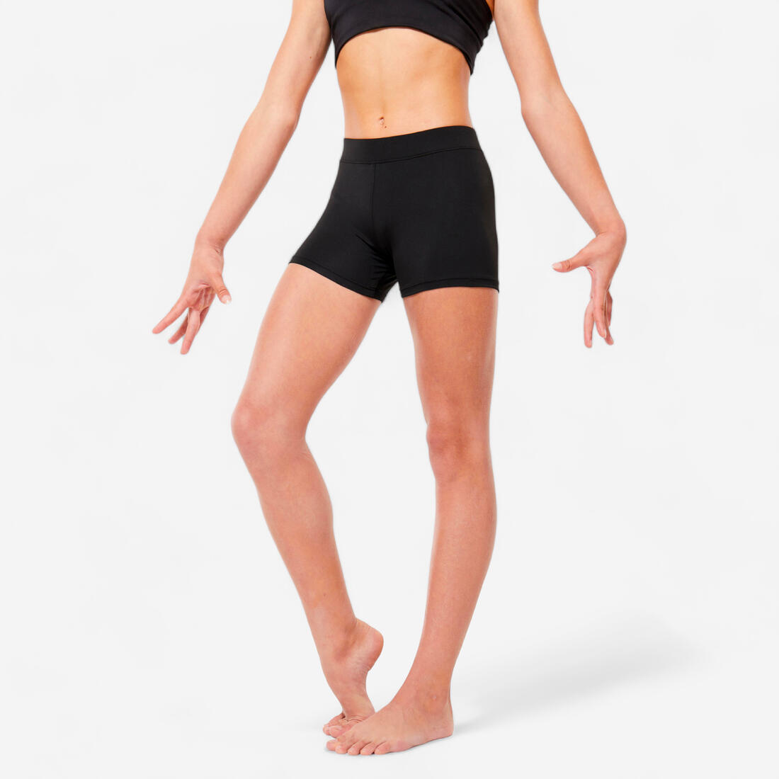 Short gym fille - basique noir – 8802007