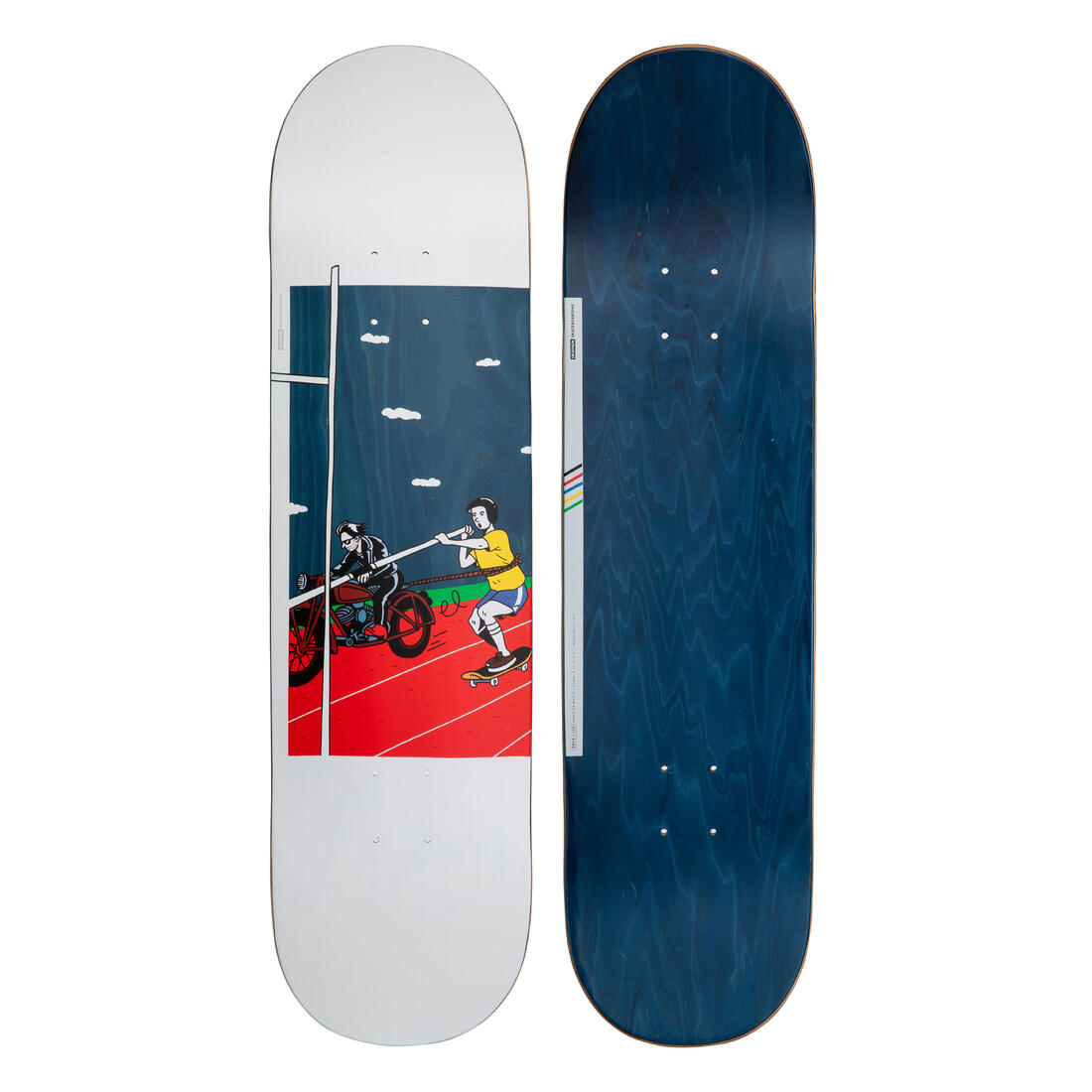 PLANCHE DE SKATE EN ERABLE DK120 GREETINGS TAILLE 8.5" COULEUR ROUGE. – Default