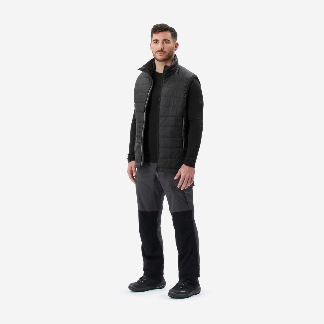Doudoune de trek sans manches synthétique homme, MT100 noir