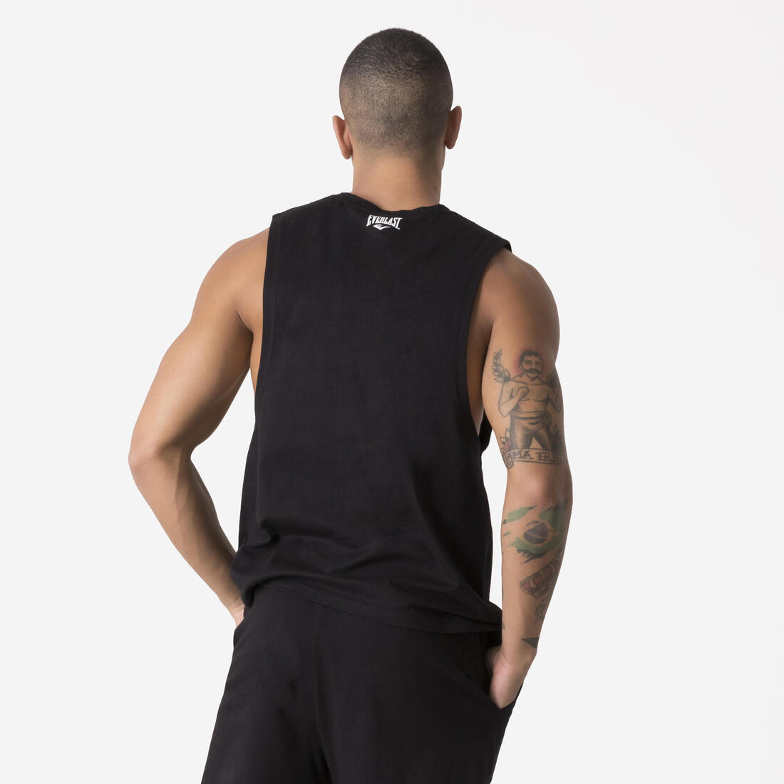 Débardeur de fitness homme, noir