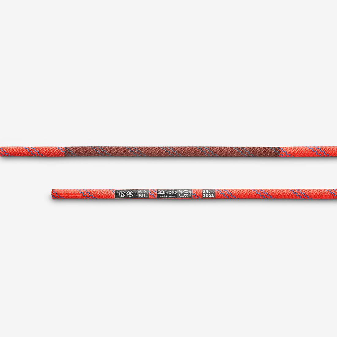 Corde à double d'escalade et d'alpinisme 8.6 mm x 50 m - rappel 8.6