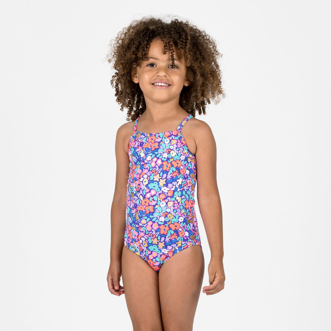 Maillot de bain 1 pièce rose pastel hanalei 100