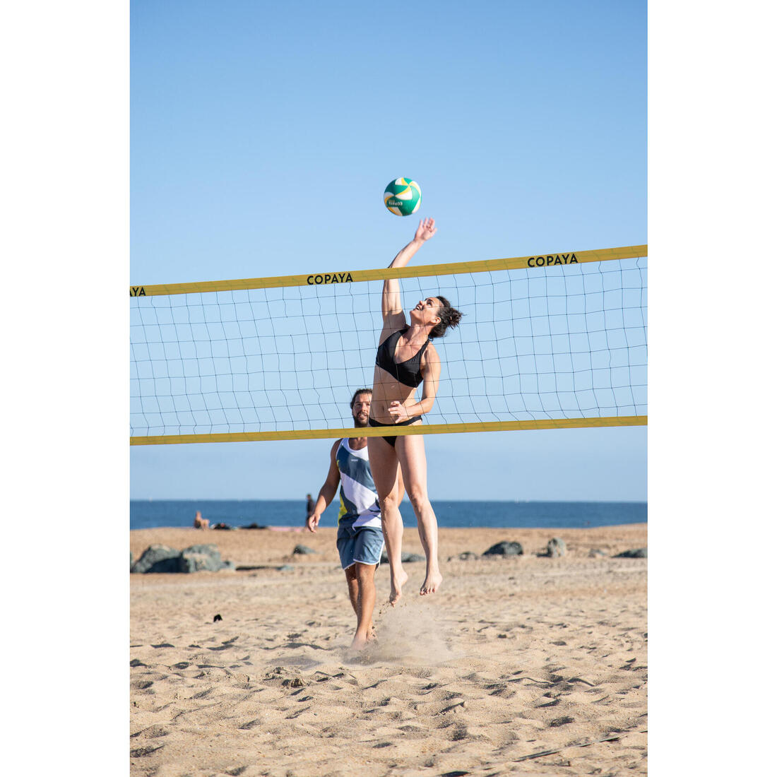 Ballon de beach volley BV900 vert et jaune