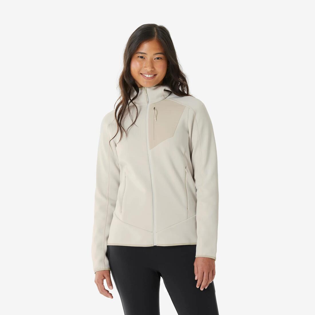 Polaire de randonnée montagne femme, MH500 full zip