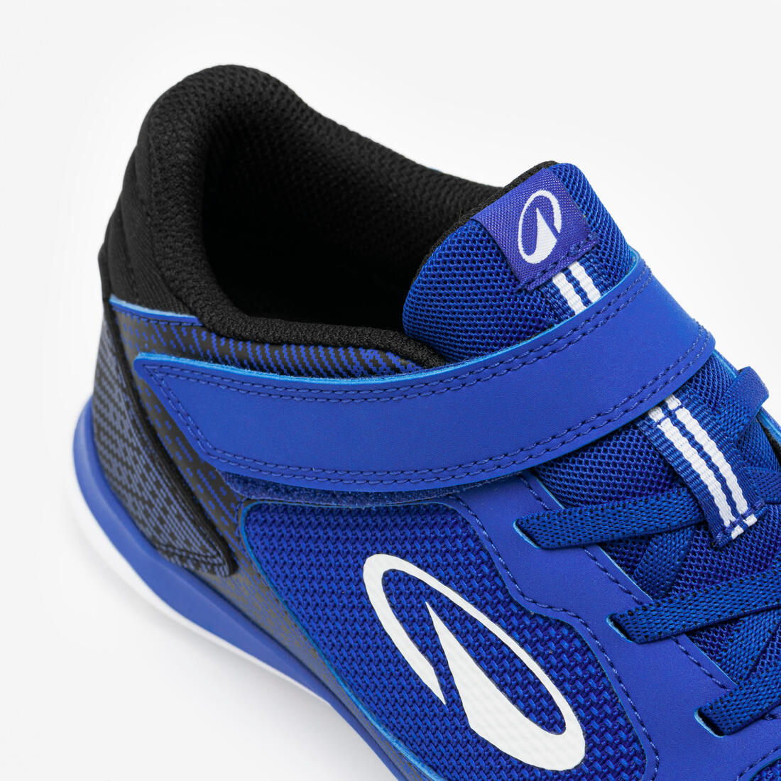 Chaussures de football sans lacet enfant, Eskudo Club Turf Easy bleu et