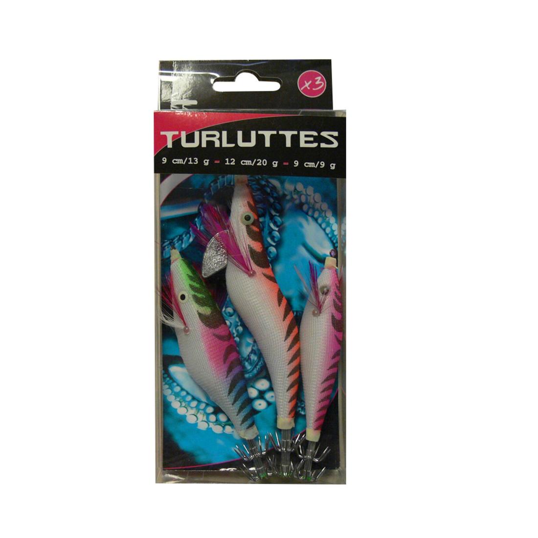 Kit 3 turluttes pêche des seiches/calamars