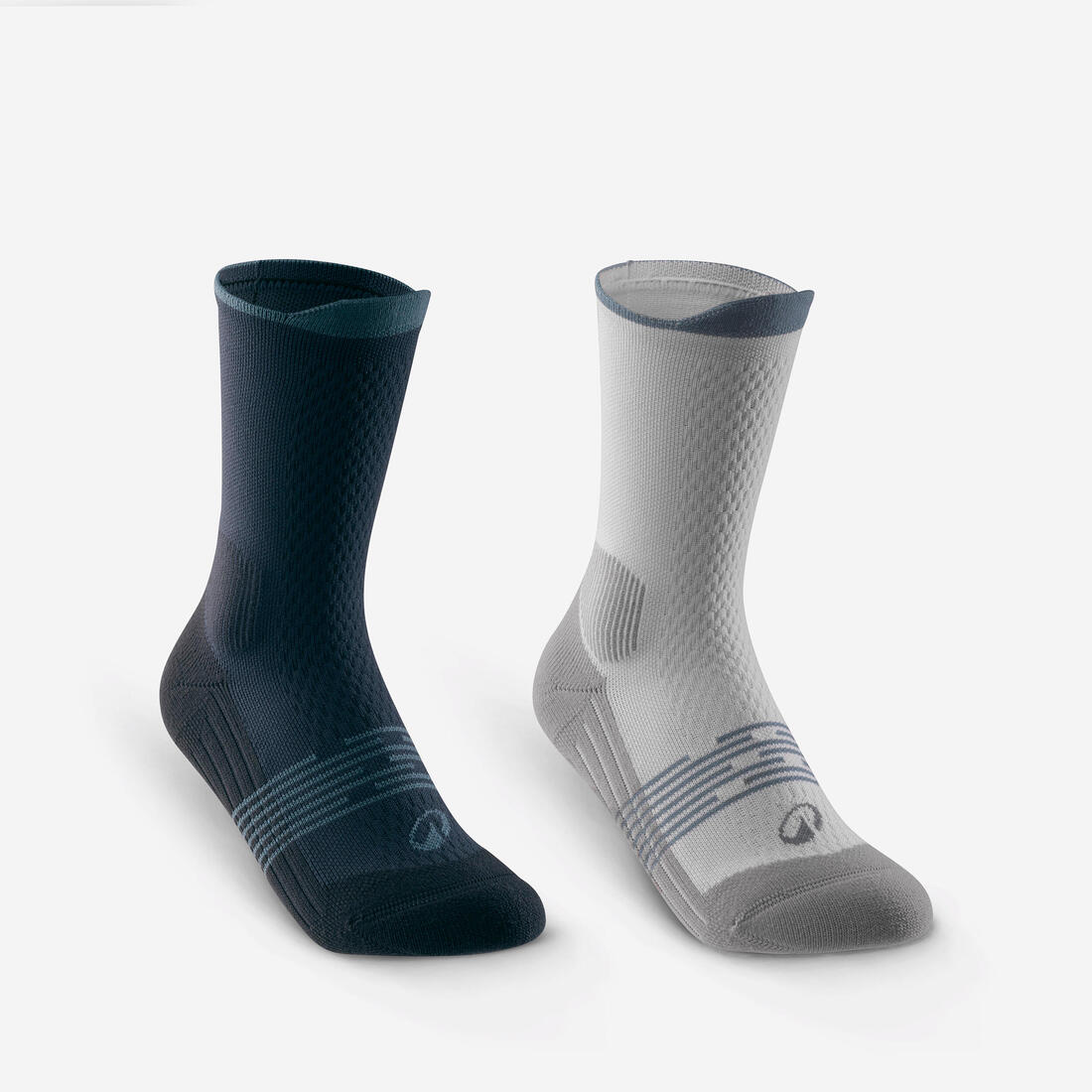 Chaussettes de randonnée hautes (2 paires) 27 au 38 enfant, Hike 500