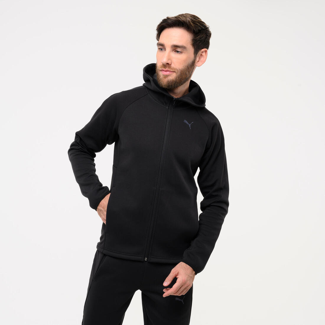 Sweat à capuche zippé active homme – 8943320