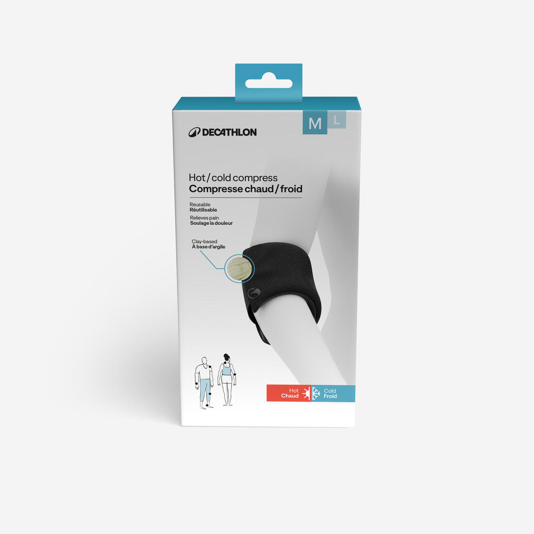 Compresse chaud/froid, poche de froid réutilisable - taille m