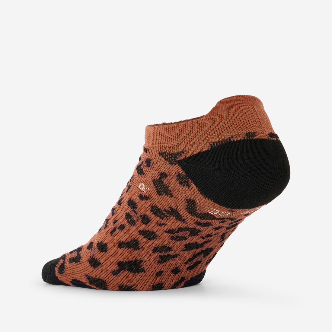 Chaussettes invisibles de fitness x3 femme, vert marron et