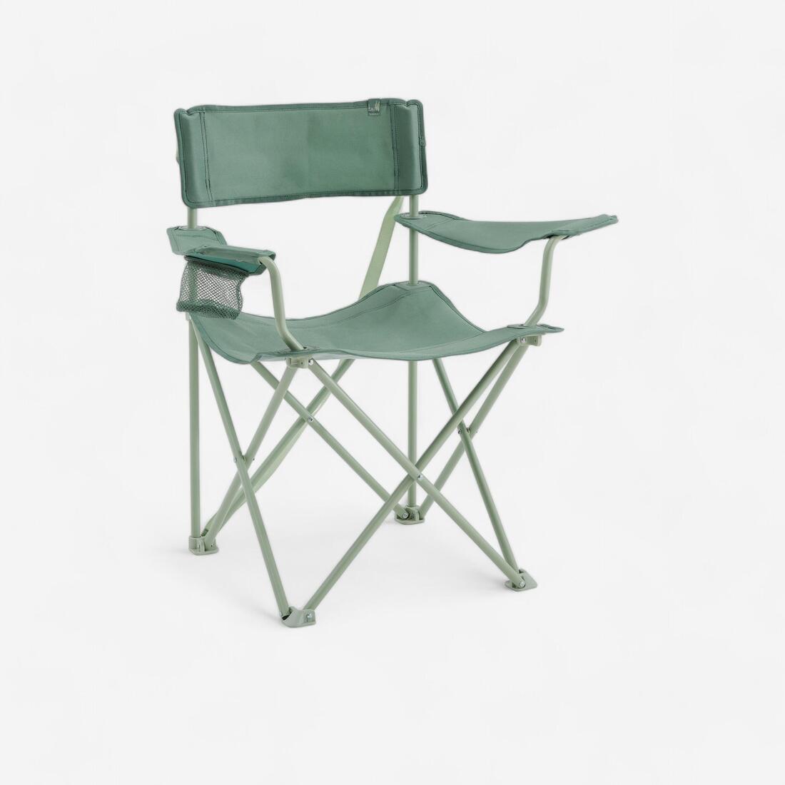 Chaise de camping avec accoudoir, pliante et confortable