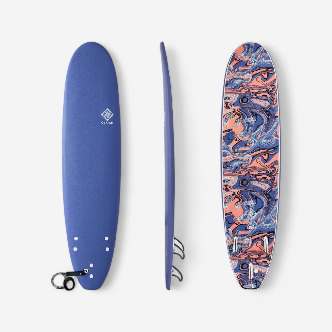 Planche de surf mousse 7'8" - 500 bleu