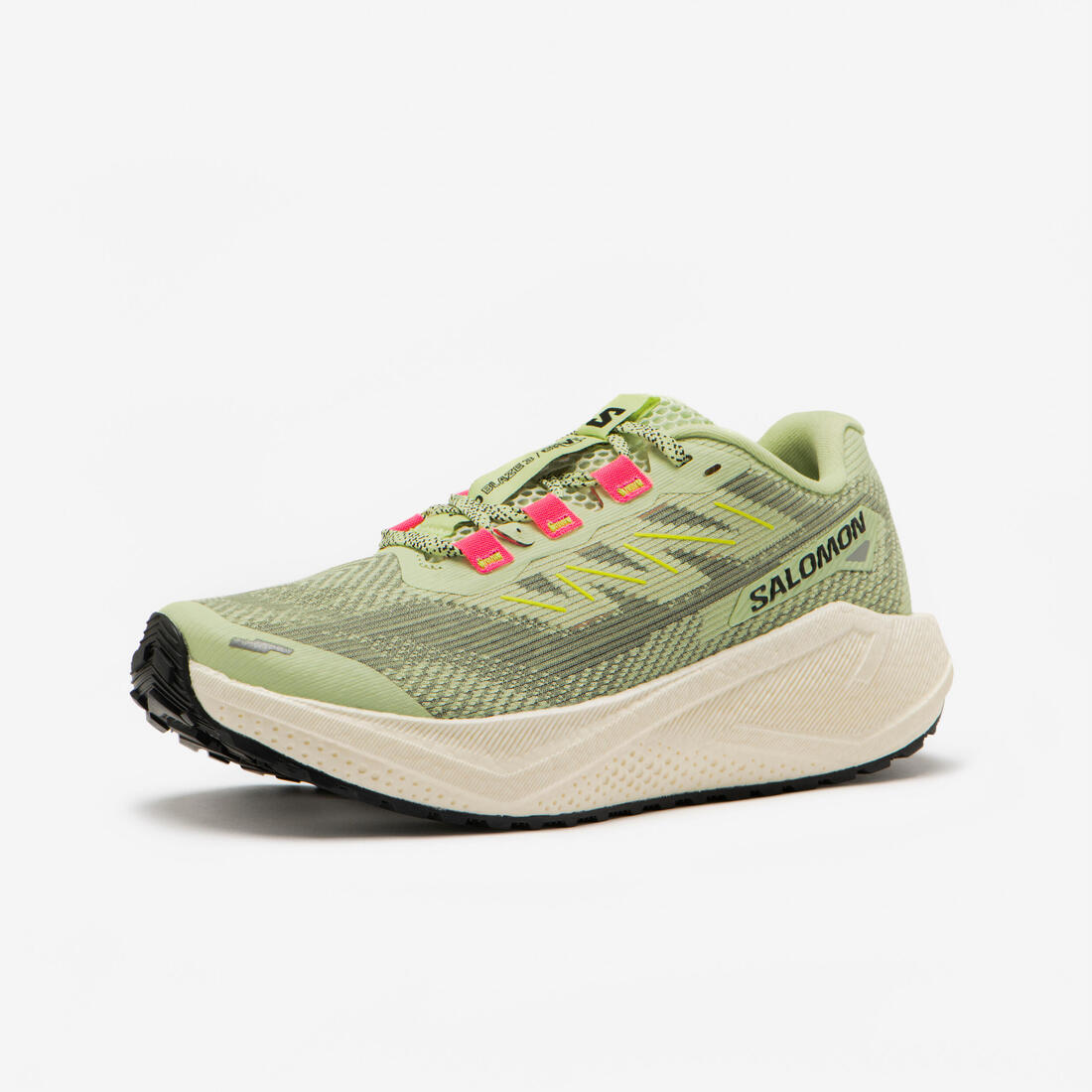 Chaussure de running route et chemin femme, Salomon Aero Blaze 3 GRVL vert