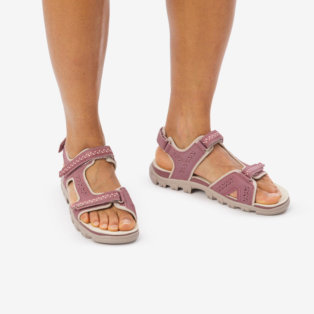 Sandales de randonnée - NH500 cuir - Femme
