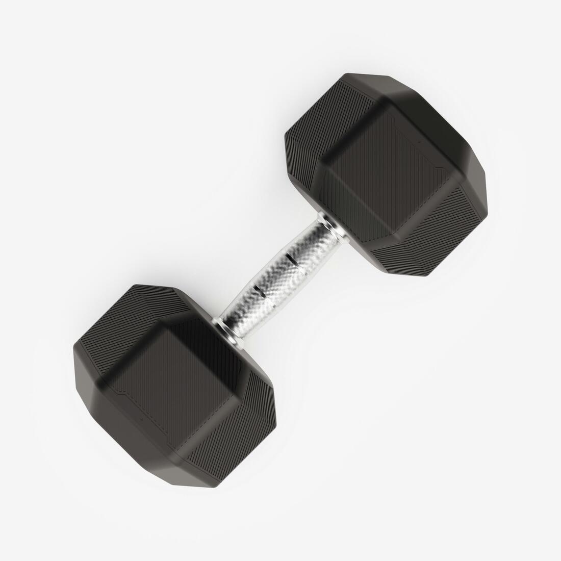 Haltère de crosstraining et musculation Dumbbell hexagonale 20 kg, noir