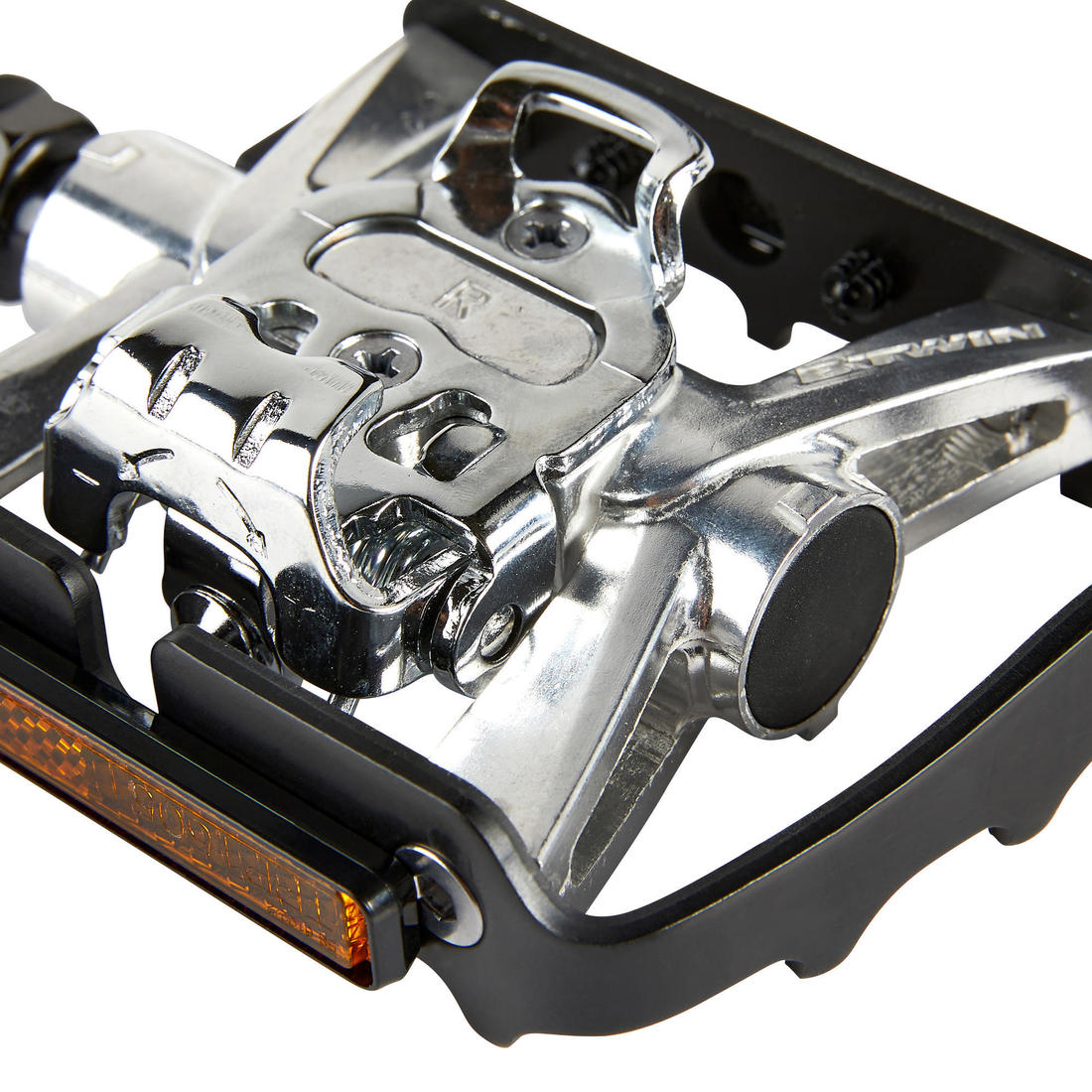 Pédales vtt semi automatiques 500 aluminium noire