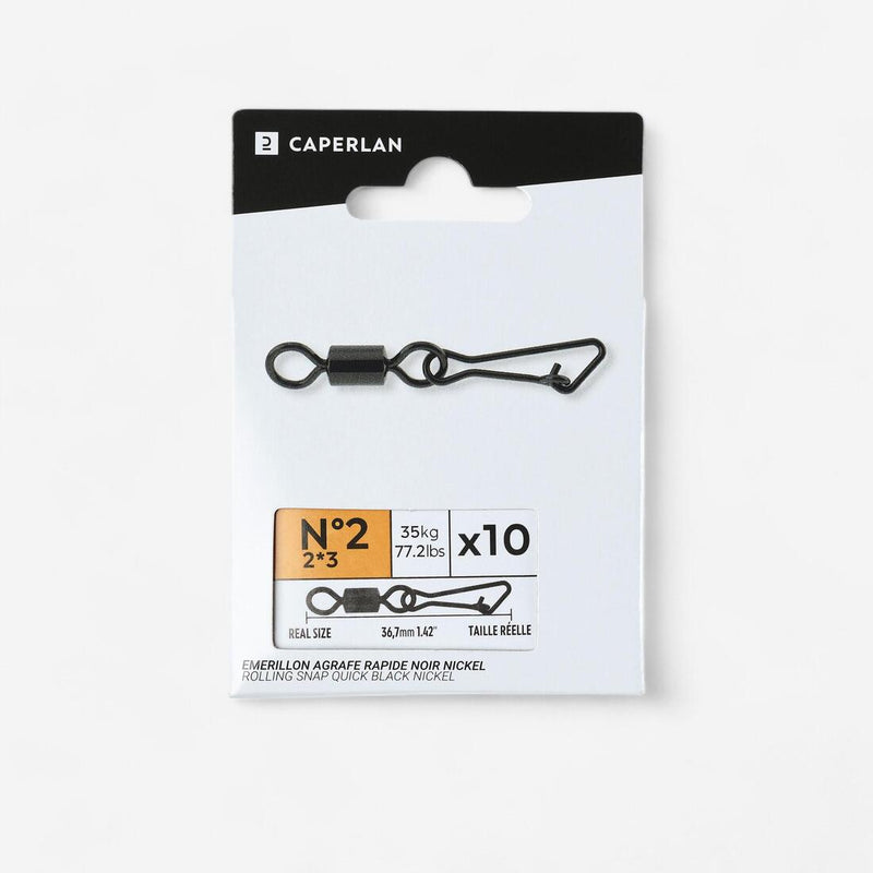 Emerillon agrafe rapide black nickel
