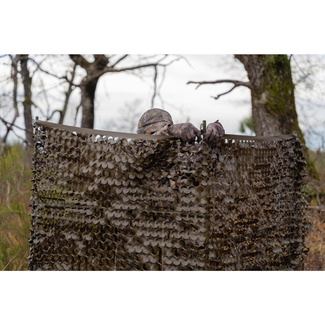 FILET CHASSE CAMOUFLAGE RÉSISTANT VERT ET MARRON 4M x 1,75M