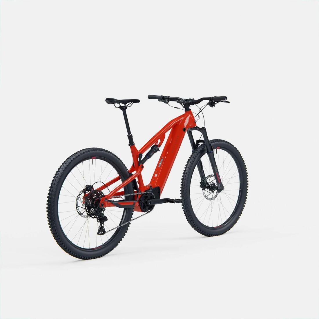 Vélo VTT électrique tout suspendu 29" - E-EXPL 520 S Rouge vif