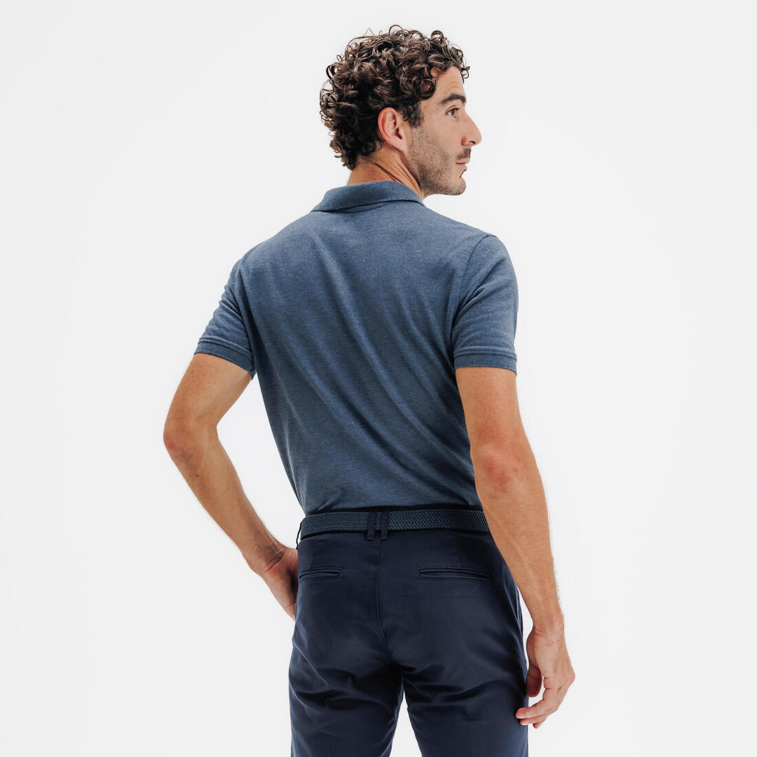 Polo de golf en coton polyester manches courtes homme, MW500