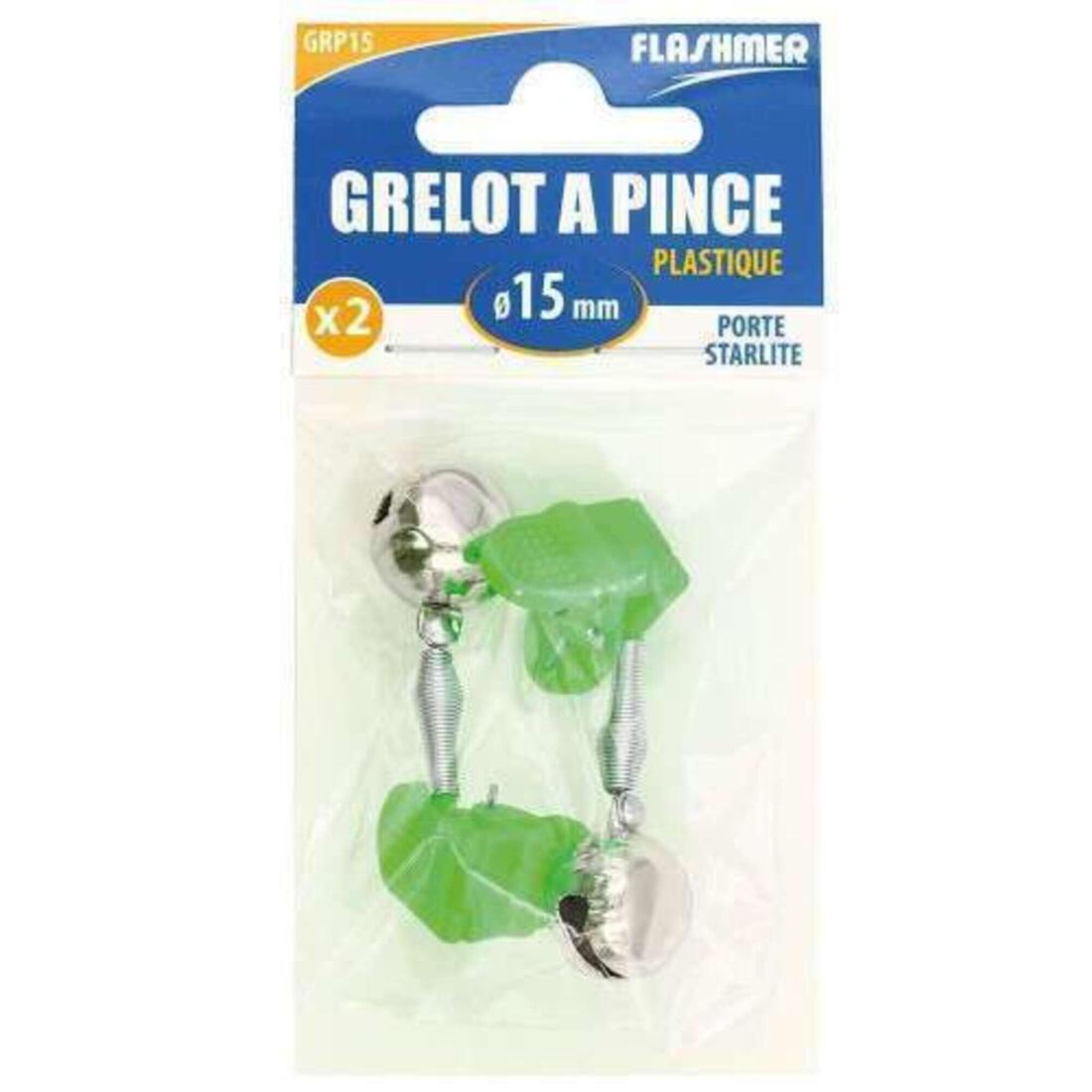 GRELOT A PINCE PLASTIQUE - NICKELÉ Ø 15 Mm FLASHMER