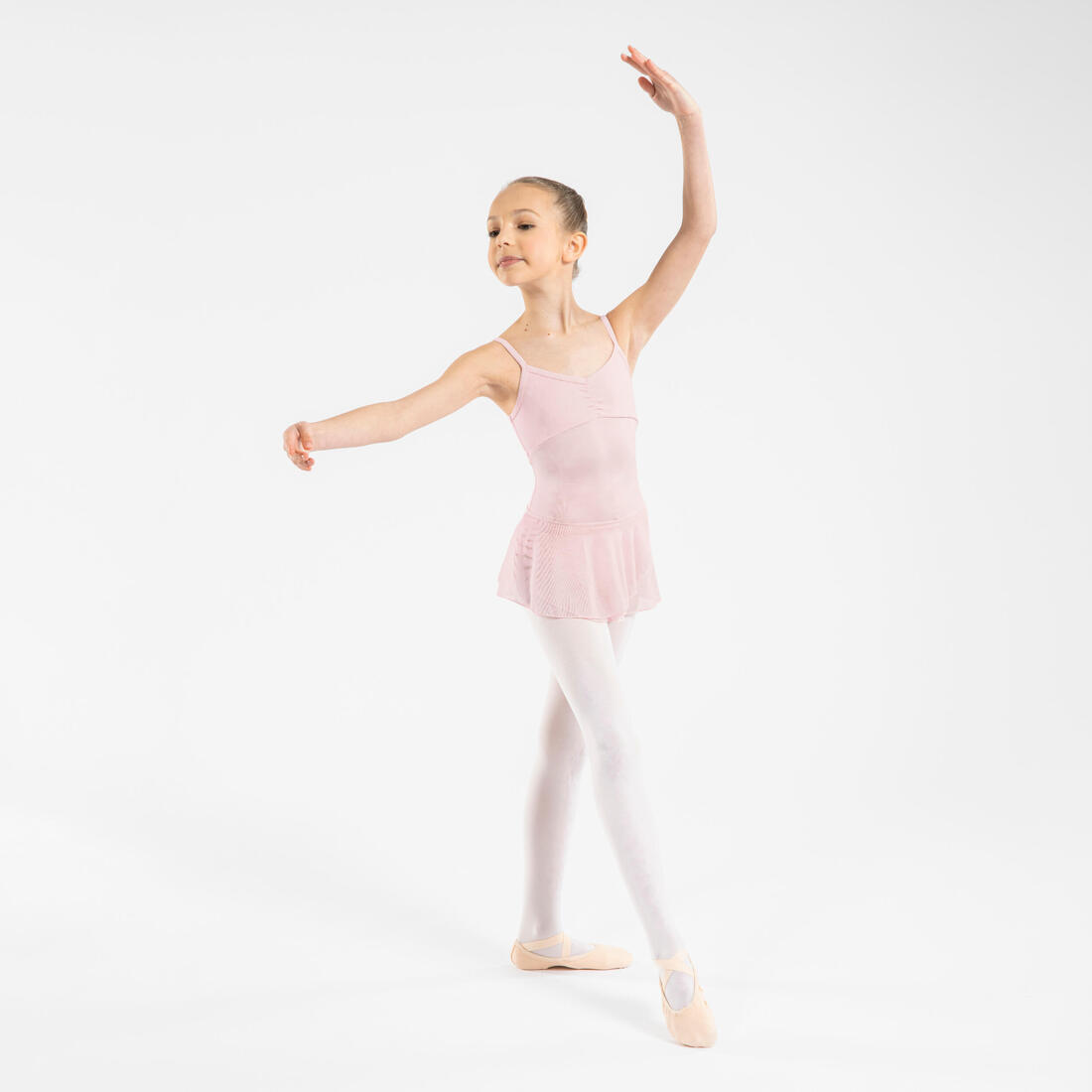 Tunique de danse classique fille corail.