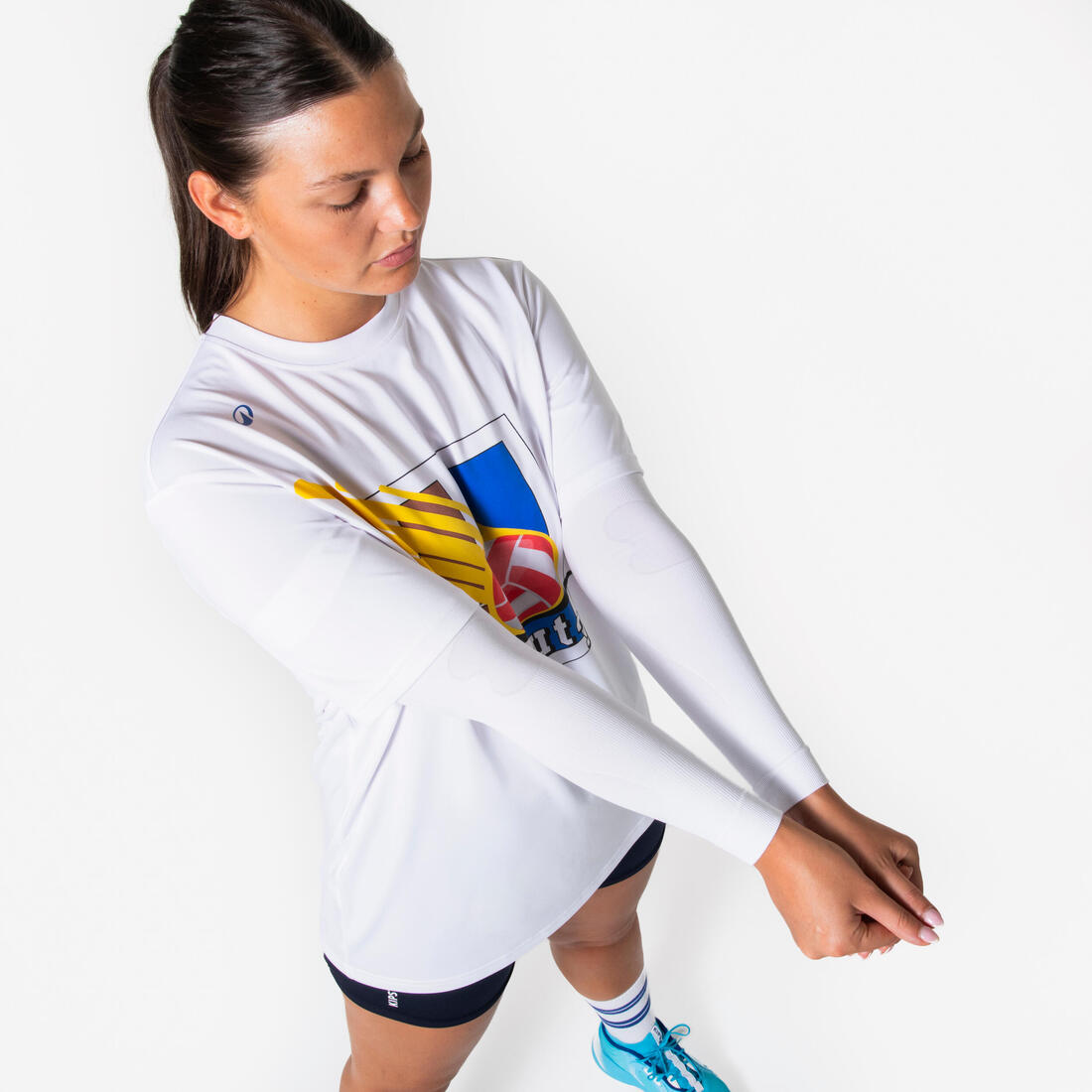 MANCHONS DE VOLLEY-BALL VAP500 BLANCS