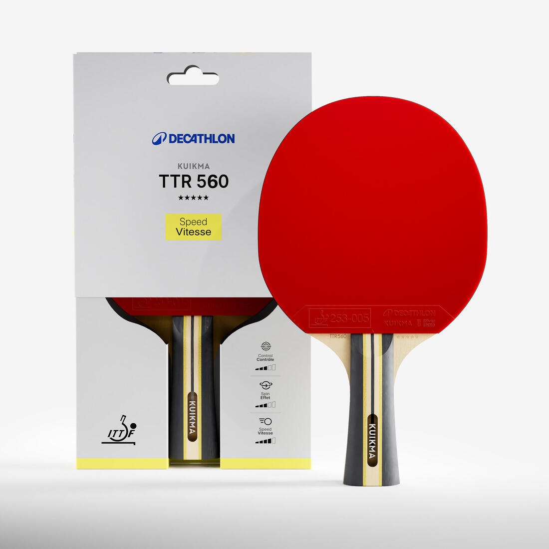 Raquette de tennis de table TTR 560 speed carbone 5* ITTF club