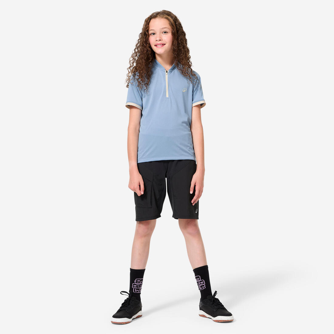 SHORT VTT ENFANT 500 NOIR 7-13 ANS