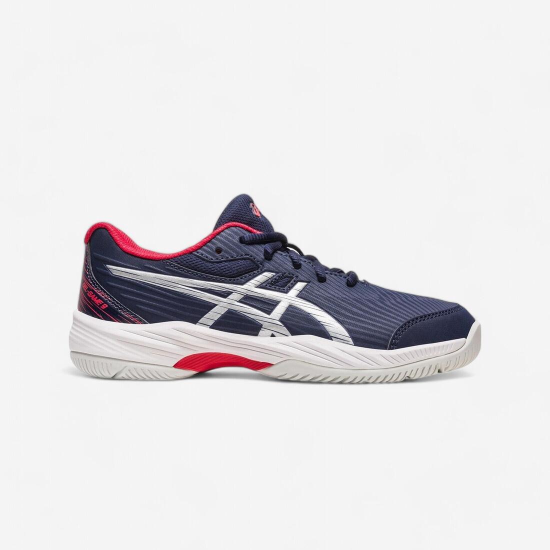 Chaussures de tennis enfant multicourt - GEL GAME marine silver