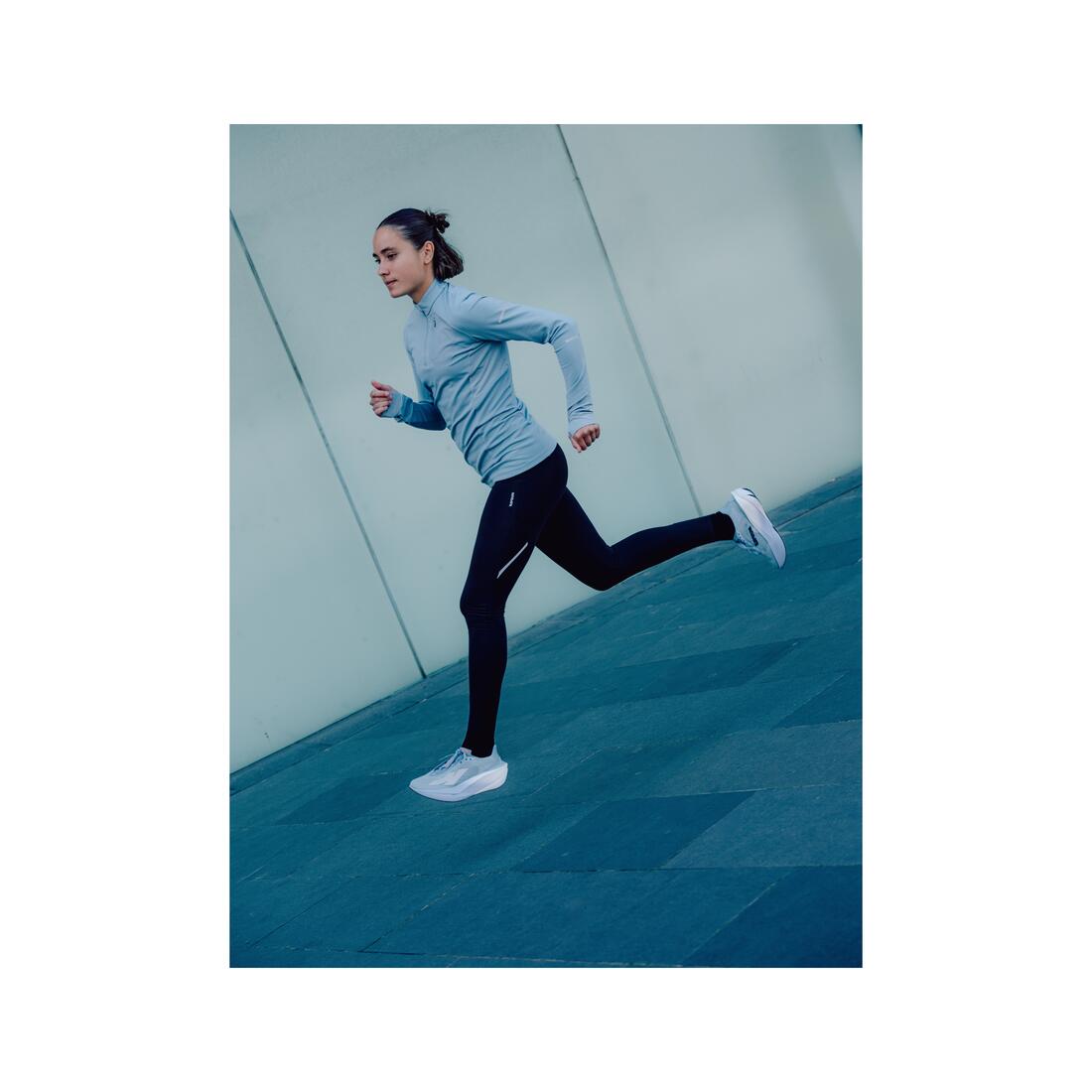 Legging chaud de running Femme, KIPRUN Run 500 Warm